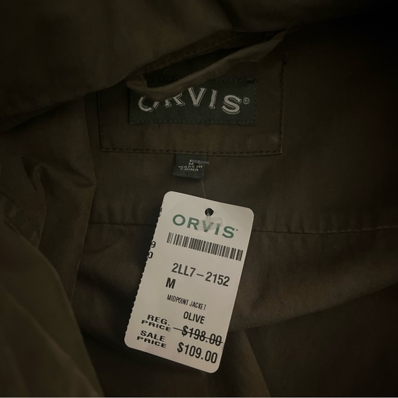 Orvis Classic Barn Chore Field Military Coat Jacket Olive Green Mens Size Medium - Picture 5 of 6
